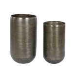 Cumpara ieftin Set de jardiniere Home ESPRIT Auriu* Argintiu Aluminiu 34,5 x 36 x 63 cm