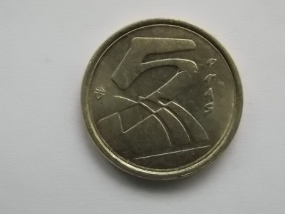 5 PESETAS 1998 SPANIA foto