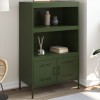VidaXL Dulap &icirc;nalt, verde măsliniu, 68x39x113 cm, oțel 842974