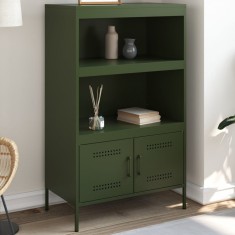 vidaXL Dulap &icirc;nalt, verde măsliniu, 68x39x113 cm, oțel