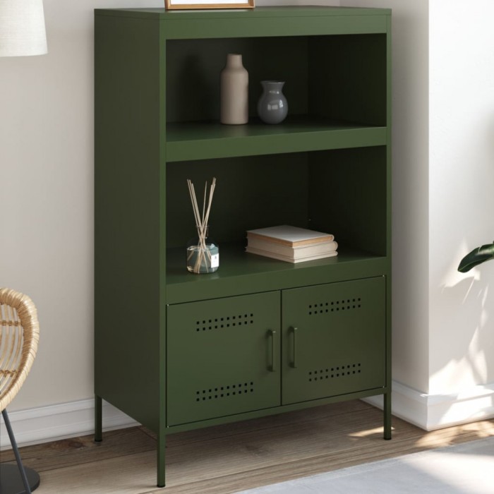 vidaXL Dulap &icirc;nalt, verde măsliniu, 68x39x113 cm, oțel 842974