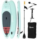 Outsunny Placă de Paddle Surf Gonflabilă 320 cm, cu Suprafață Antiderapantă, V&acirc;slă Reglabilă din Aluminiu, Aripioară, Pompă și Rucsac | Aosom Romania