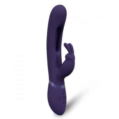 Vibrator Mika Triple G-Rabbit, Silicon, USB, Mov, 23.2 cm foto