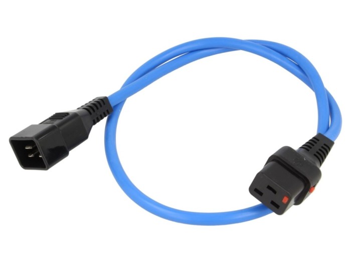 Cablu IEC C19-C20 1m, blocare IEC LOCK