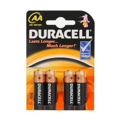 Aproape nou: Baterie alcalina Duracell Basic AA sau R6 cod 81480573 blister cu 4bc foto