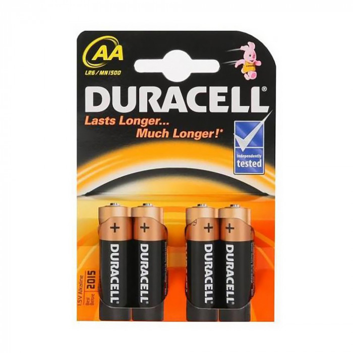 Baterie alcalina Duracell Basic AA sau R6 cod 81480573 blister cu 4bc