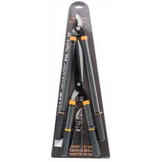 Set 3 foarfeci pentru gradinarit, lama otel, maner cauciuc, 59cm, 53cm, 20cm, Powermat