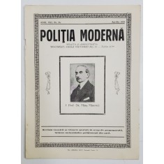 POLITIA MODERNA , REVISTA LUNARA DE SPECIALITATE , LITERATURA SI STIINTA , ANUL VIII , NR.86, APRILIE , 1933
