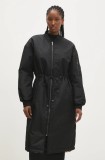 Answear Lab geaca cu doua fete femei, culoarea negru, de tranzitie, oversize