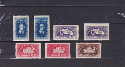 ROMANIA 1948 LP 242 SAPTAMANA PRESEI DEMOCRATE SERIE MNH foto