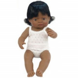 Miniland - Baby hispanic (fata) Papusa 38 cm