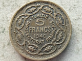 TUNISIA-5 FRANCS 1946