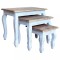vidaXL Set mese suprapuse, 3 piese, lemn masiv de mahon 244505