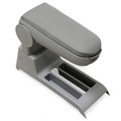 [pro.tec] Marca specifica pentru cotiera auto Polo 9N / 9N2 / 9N3 - cotiera auto - cu compartiment pentru depozitare - tesatura - gri HausGarden Leisu foto
