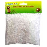 Mini bile albe din polistiren pentru activitati crafts,2 mm