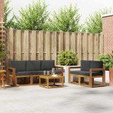 vidaXL Set de canapele de exterior cu pernă 6 pcs Natural și Antracit 3366015