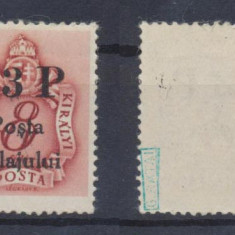 1945 Posta Salajului timbru local neuzat 3P/8f porto autentic MNH tiraj 470 ex.