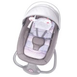 Balansoar electric 3 in 1 pentru bebelusi, cu telecomanda inclusa si bluetooth, 0-3 ani, pana la 15 kg, roz