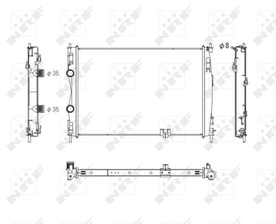 NRF 53757 Radiator, racire motor foto