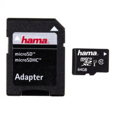 Card Hama Micro SDXC 64GB clasa 10 cu adaptor foto