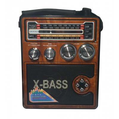 Radio Cu USB , Card Reader , FM, AM , SW , Lanterna LED , Acumulator Integrat , Culoare Lemn foto