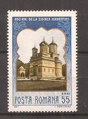 Romania - 1967 - 450 ani de la zidirea Manastirii C. de Arges ,nestampilat foto