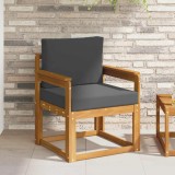 vidaXL Canapea de exterior Lemn de acacia solid și poliester natural 3436224