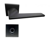 M&acirc;ner ușă interior M1062, negru mat, rozetă WC, aliaj AlZn, slim 50x50mm, Italia
