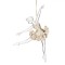 Ornament Brad Crăciun, Balerină, Transparent, Fustă Glitter Bej, 10.5x2.5x14 cm