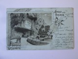 Rara! Carte postala litho Orsova:Salutari din Orsova,circulata 1902
