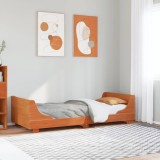 VidaXL Cadru pat fără saltea, maro ceruit, 75x190 cm, lemn masiv pin