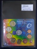 Spania 2008 - Set complet de euro bancar de la 1 cent la 2 euro + medalie, Europa