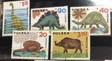 Timbre - Polonia Polska - >50 - Tematica Animale Dinozauri