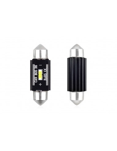 Set 2 bec led auto C5W Canbus cu 1Smd UltraBright 31mm 12/24v