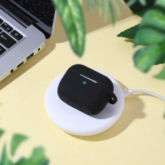 Husa Carcasa Casti iPhone Airpods Pro 1 Pro 2 Silicon Negru