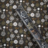 H&acirc;rtie Ambalaj, Model Ornamente Suspendate, Negru, 150x70cm