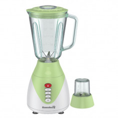 Blender 2 in 1 cu bol de sticla Hausberg HB-7761VR lama din otel inoxidabil, capacitate 1,5L, Verde