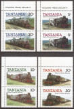 TANZANIA TRANSPORT TRENURI ( serie dantelata x 2 ) MNH, Nestampilat