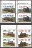 TANZANIA TRANSPORT TRENURI ( serie dantelata x 2 ) MNH