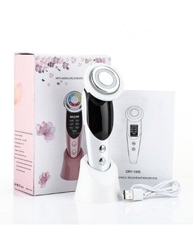 Aparat profesional, portabil, 7 in 1 pentru intinerirea pielii, ingrijire si infrumusetare faciala , masaj facial EMS, lifting, anti rid, lumina led,