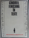 GANDIREA FENICIANA IN TEXTE de CONSTANTIN DANIEL , 1979
