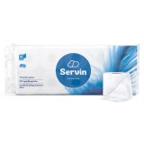 H&acirc;rtie Igienică, Servin, Premium, 10 Bucăți, 3 Straturi, Alb, Oem