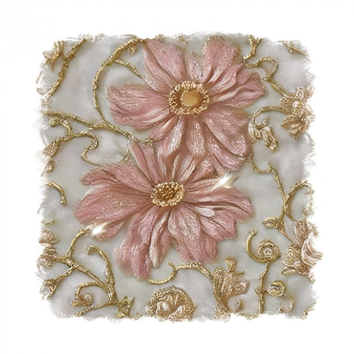 Sticker decorativ, Flori, Roz, 55 cm, 9513ST