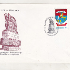 bnk fil Plic ocazional Monumentul Independentei Corabia 1985