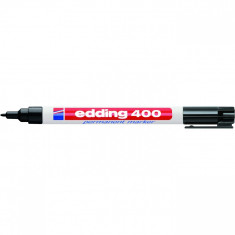 Marker permanent, Edding, 400, varf rotund 1mm, negru foto