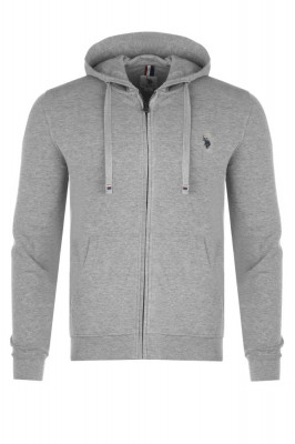 Hanorac barbati US Polo Assn. Hoodie FZ Gri foto