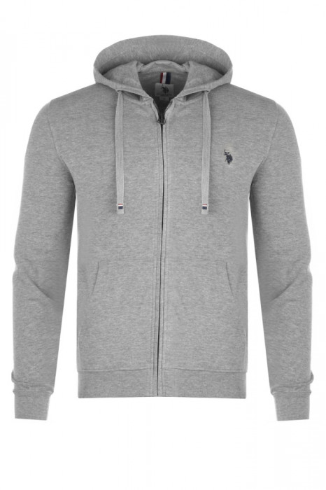 Hanorac barbati US Polo Assn. Hoodie FZ Gri