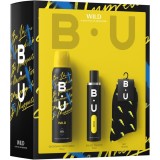 Set cadou BU Wild , Femei : Apa de toaleta, 50 ml + Deodorant spray, 150 ml + cadou