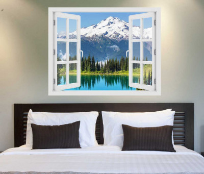 Fereastra cu efect 3D - Glacier Peak, Washington - 119x93 cm foto