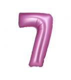 Balon folie sub forma de cifra, roz satinat, 76 cm-Tip Cifra 7